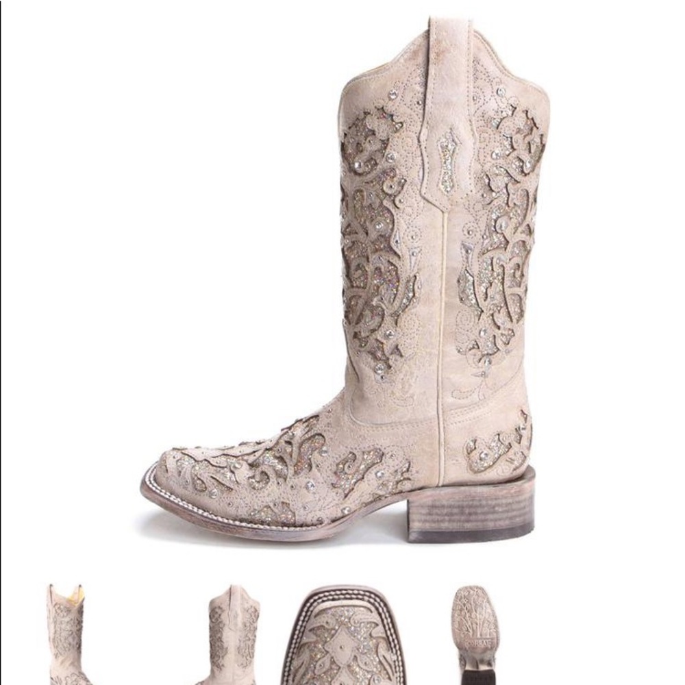 Corral glitter inlay wedding boot - Picture 2 of 3